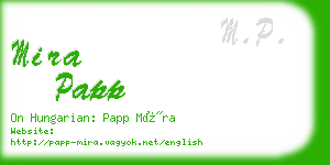 mira papp business card